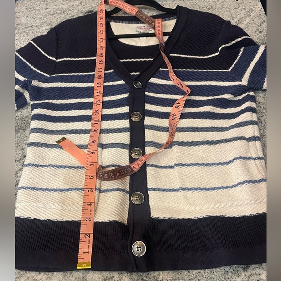 Lucky Brand Nautical Blue and White Striped Cardigan - Picture 5 of 5